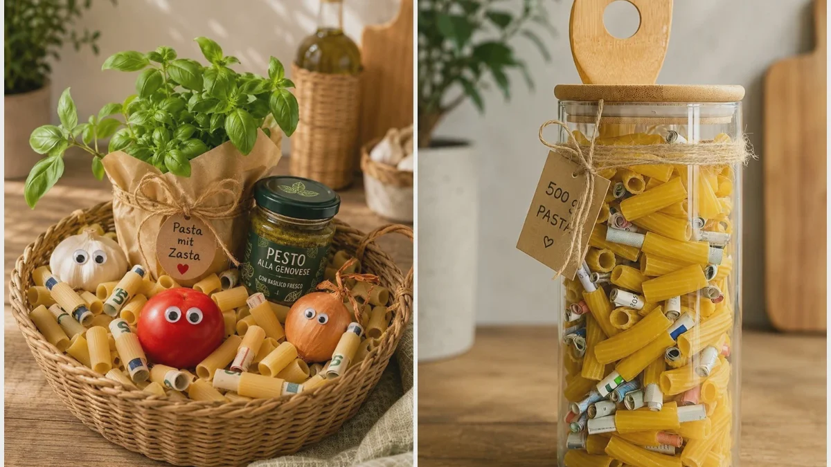 Idea de regalo culinario: Cómo crear un regalo de pasta con efecto sorpresa