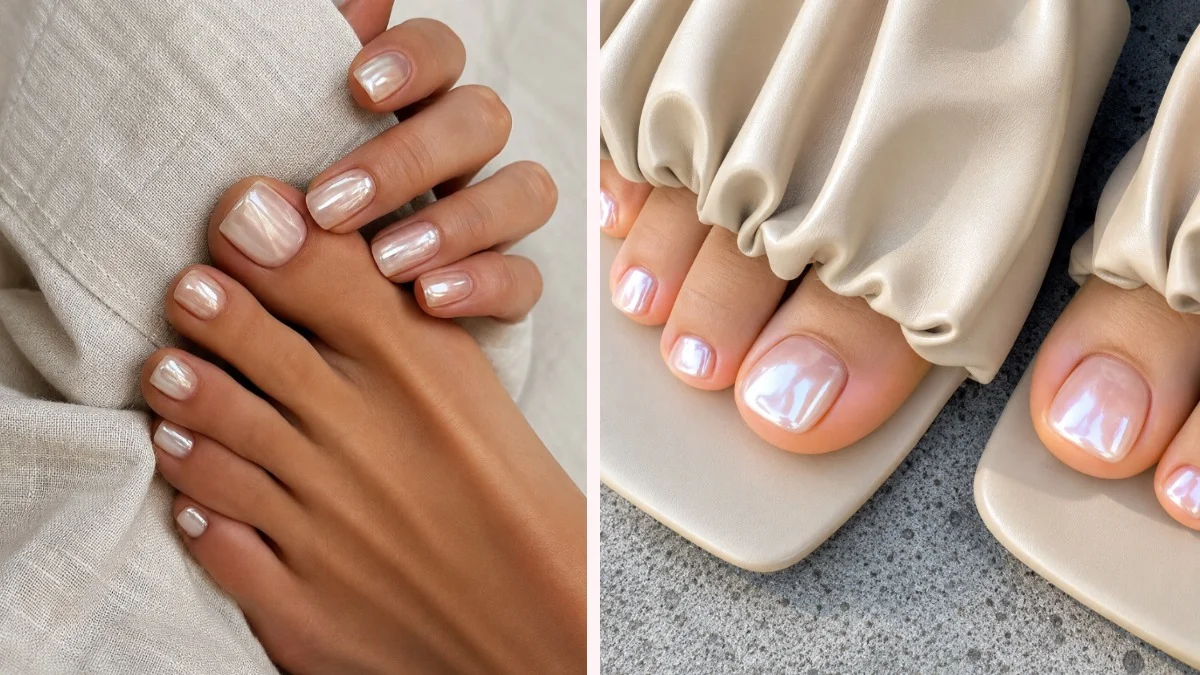 Pedicura Pearl 2026: La elegante tendencia para uñas de los pies que luce aún mejor en piel bronceada
