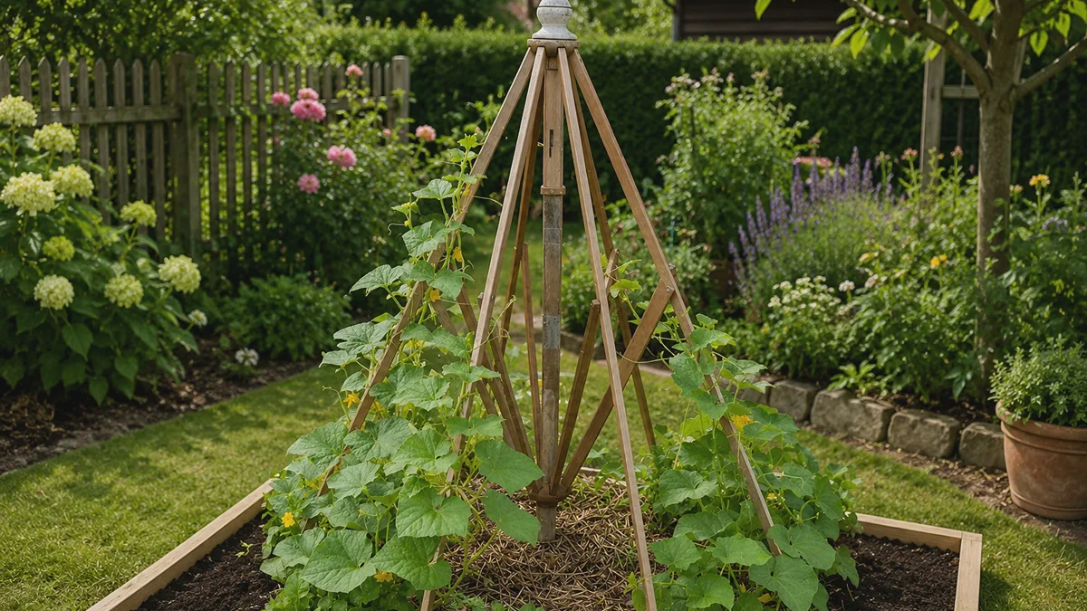 Upcycling sencillo: cómo construir un tutor para plantas con una sombrilla vieja