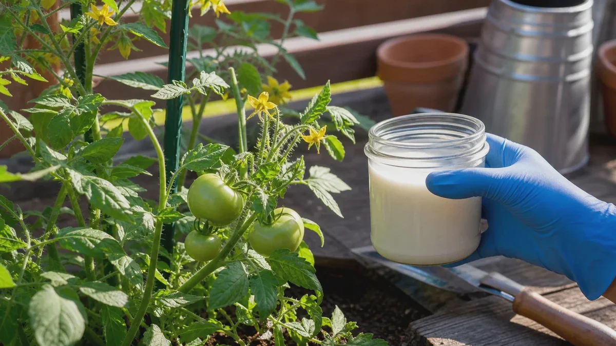 Abonar tomates con leche: El remedio casero contra la podredumbre apical y el oídio