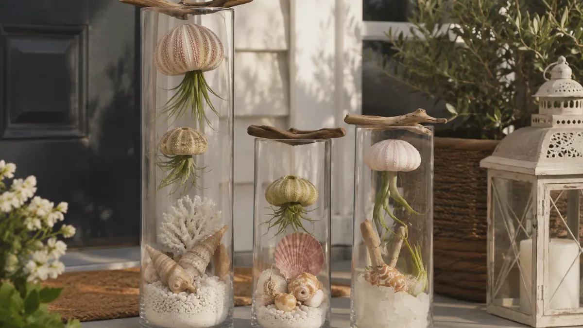 Decorar un jarrón de cristal alto en verano: ¡Esta idea DIY marinera está enamorando a todos!